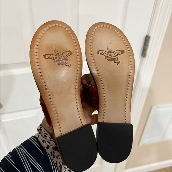 Freebird by Steven Red Leather Sandals - Picture 4 of 5